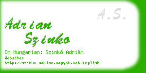 adrian szinko business card